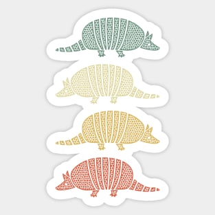 Armadillo Vintage Pattern Sticker